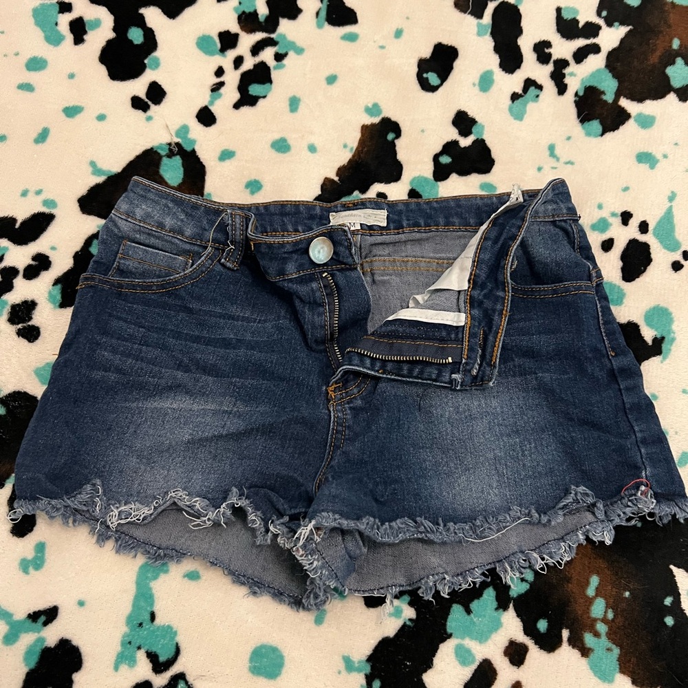 Frayed Denim Shorts
